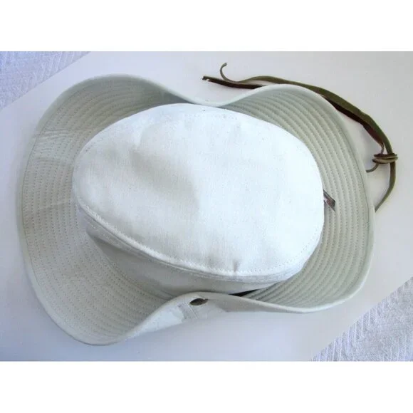 Men's Kodiak Rugged Outback Headwear Beige & Leather Strap - OS 100% Cotton NWT - Picture 8 of 16